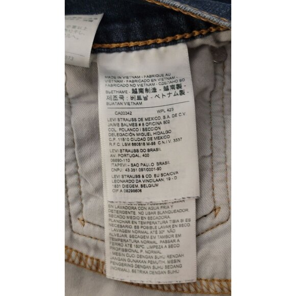 Levis 511 Mens Dark Wash Jeans W32 L32 Slim Fit Denim - Picture 7 of 9